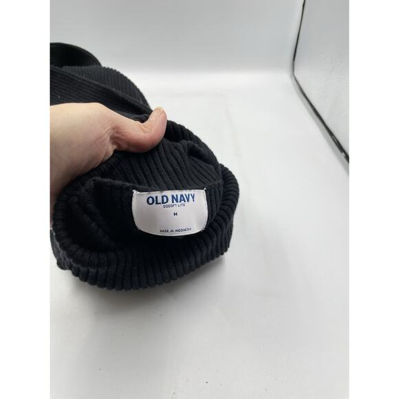 Old Navy Black Women Stretch Turtleneck Rib Knit Long Sleeve Size Medium EUC - Picture 3 of 3